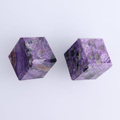 Charoite Cubes Set of 4 - Expert Wholesale and Supplier of Wholesale Crystals & Bulk Gemstones, ["Charoite","Cubes","Russia"]
