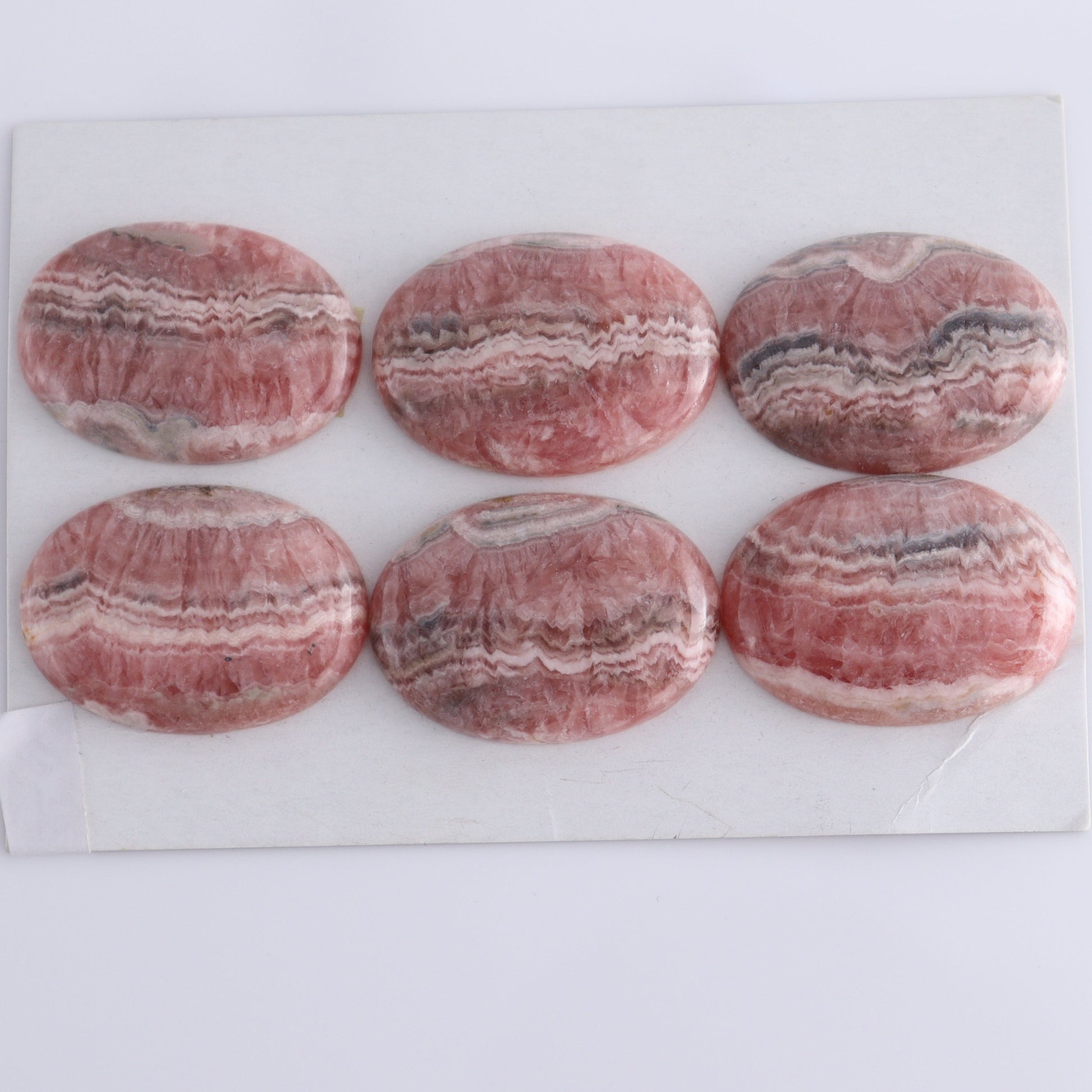 Rhodocrosite Cabs Set of 6 - Expert Wholesale and Supplier of Wholesale Crystals & Bulk Gemstones, ["Cabs","Rhodochrosite"]