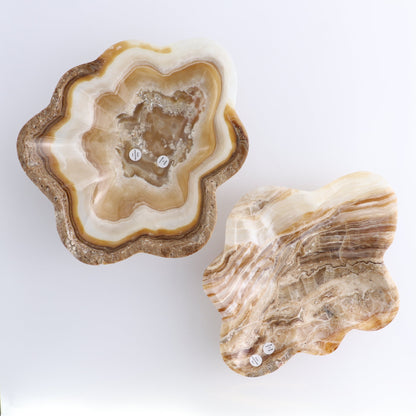 One Bowl Mexican Onyx/Calcite Honey Banding Polished