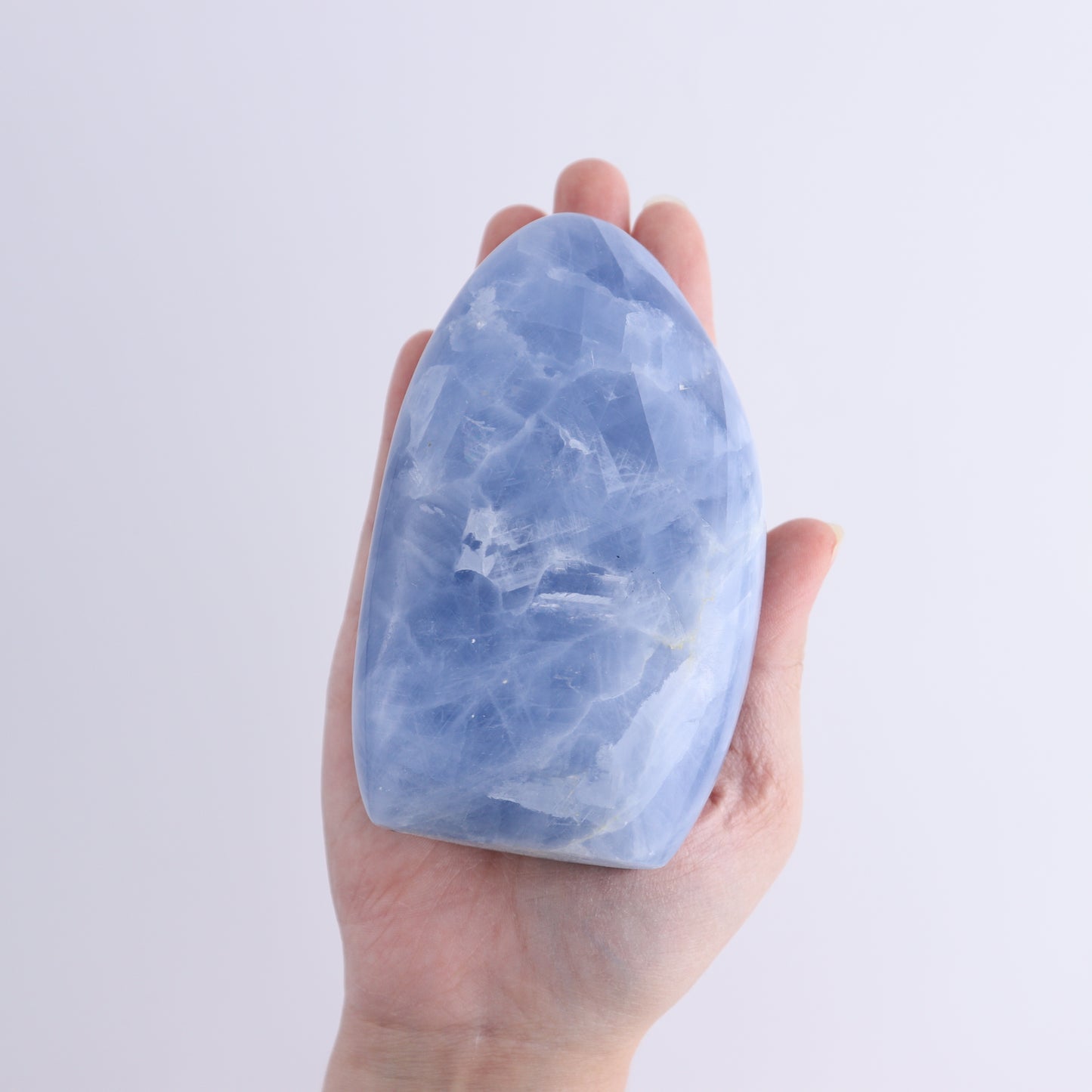 Blue Calcite Freeforms Set of 4 - Expert Wholesale and Supplier of Wholesale Crystals & Bulk Gemstones, ["Blue Calcite","Calcite","close_30","Freeform","Freeforms"]