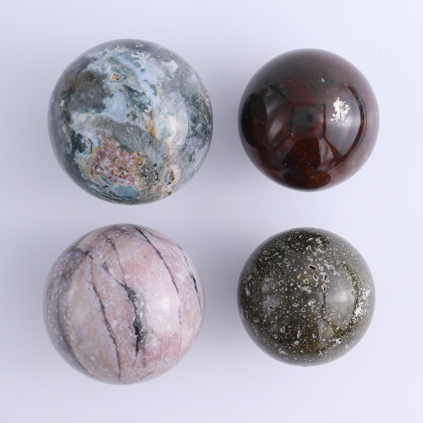 Ocean Jasper Spheres Set of 12
