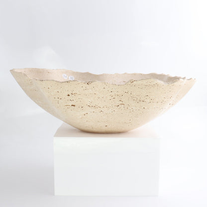 Mexican Travertine Bowl 13"