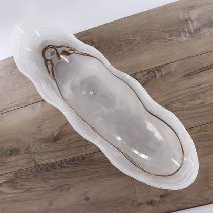 Mexican Onyx/Calcite Canoe Bowl - Expert Wholesale and Supplier of Wholesale Crystals & Bulk Gemstones, ["Bowls","Calcite","canoe","Mexico","onyx"]