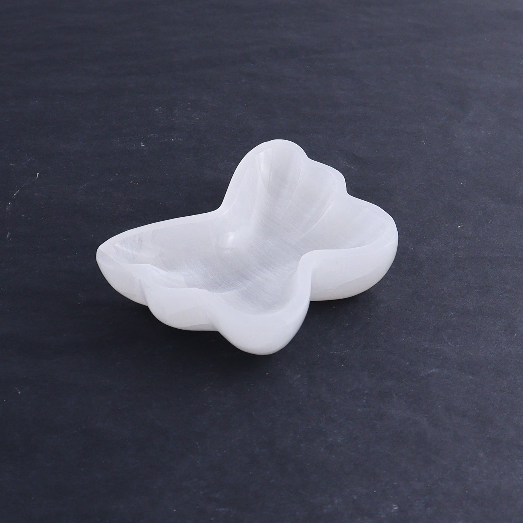 One Selenite (Satin Spar) Butterfly Bowl - Expert Wholesale and Supplier of Wholesale Crystals & Bulk Gemstones, ["Bowls","Butterfly","Morocco","Selenite"]