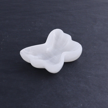 One Selenite (Satin Spar) Butterfly Bowl - Expert Wholesale and Supplier of Wholesale Crystals & Bulk Gemstones, ["Bowls","Butterfly","Morocco","Selenite"]