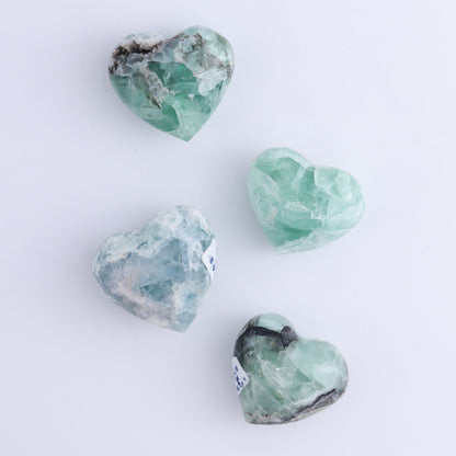 Fluorite Hearts Set of 7 - Expert Wholesale and Supplier of Wholesale Crystals & Bulk Gemstones, ["Fluorite","Hearts","Mexico"]