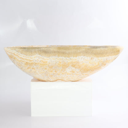 Mexican Onyx/Calcite Bowl 13"