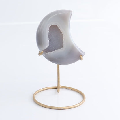 Agate Moons with Stand Set of 5