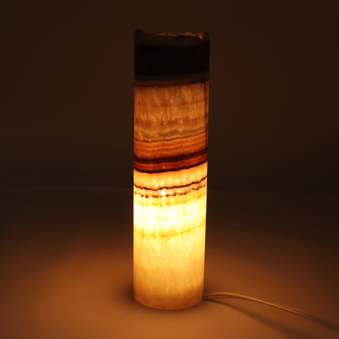 One 12" Green & Honey Mix Rough Top Onyx Lamp Blind