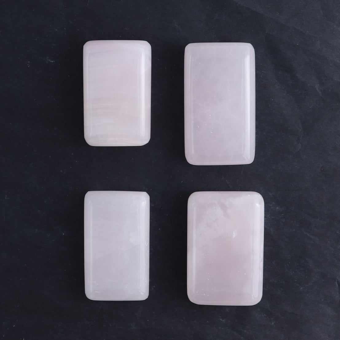 Pink Mangano Calcite Rectangles Set of 12