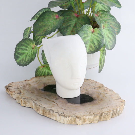 One White Marble Head Statue