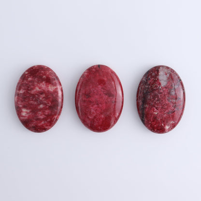 Thulite Palm Stones Set of 3