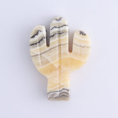 One Cactus Mexican Onyx/Calcite Yellow Zebra 9 cm - Expert Wholesale and Supplier of Wholesale Crystals & Bulk Gemstones, ["Cactus","Calcite","Catalog Onyx","Mexico","onyx"]