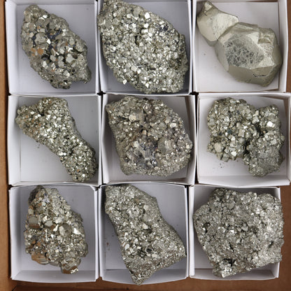 Pyrite Clusters Set of 12