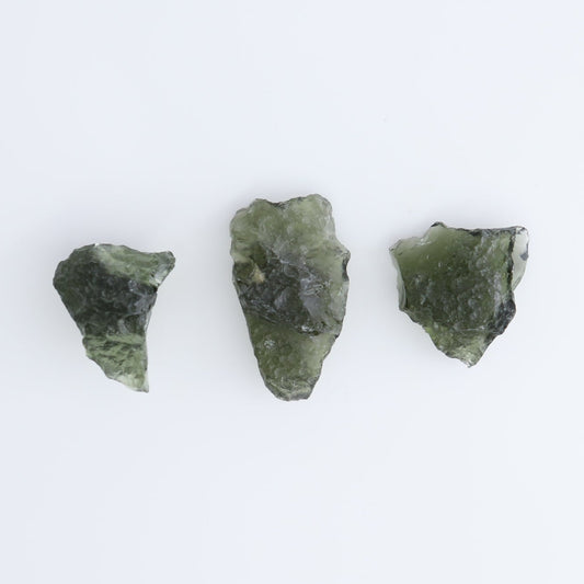 Moldavite Pieces Set of 3 - wholesale crystals