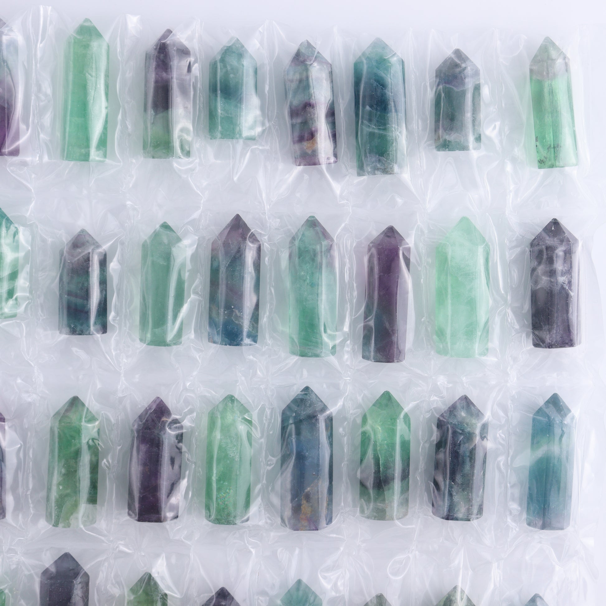 Fluorite Towers Pack of 36 - Expert Wholesale and Supplier of Wholesale Crystals & Bulk Gemstones, ["China","Fluorite","Towers"]