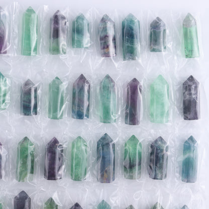 Fluorite Towers Pack of 36 - Expert Wholesale and Supplier of Wholesale Crystals & Bulk Gemstones, ["China","Fluorite","Towers"]