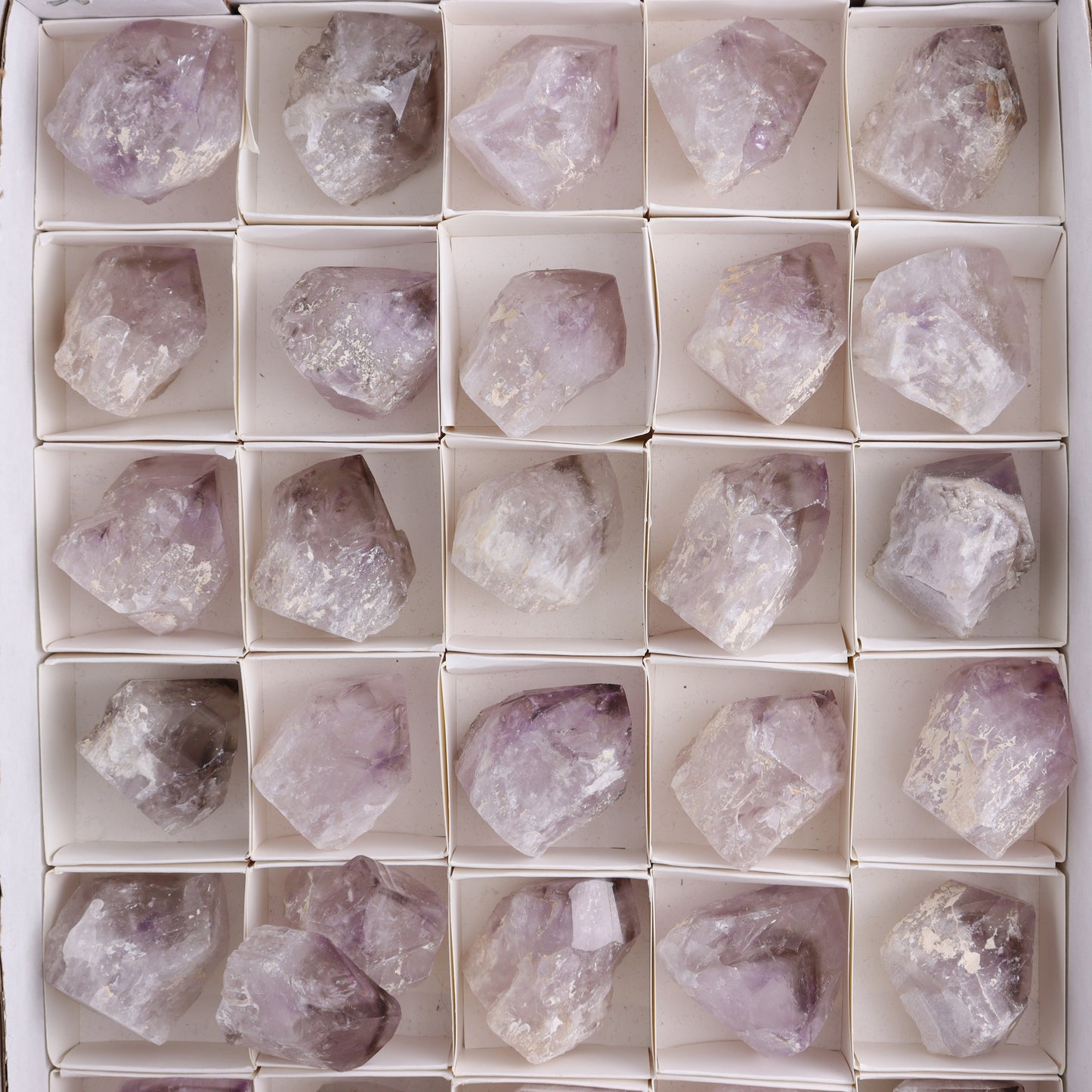 Phantom Amethyst Top Polished Set of 37 - Expert Wholesale and Supplier of Wholesale Crystals & Bulk Gemstones, ["Flats","Phantom Amethyst"]