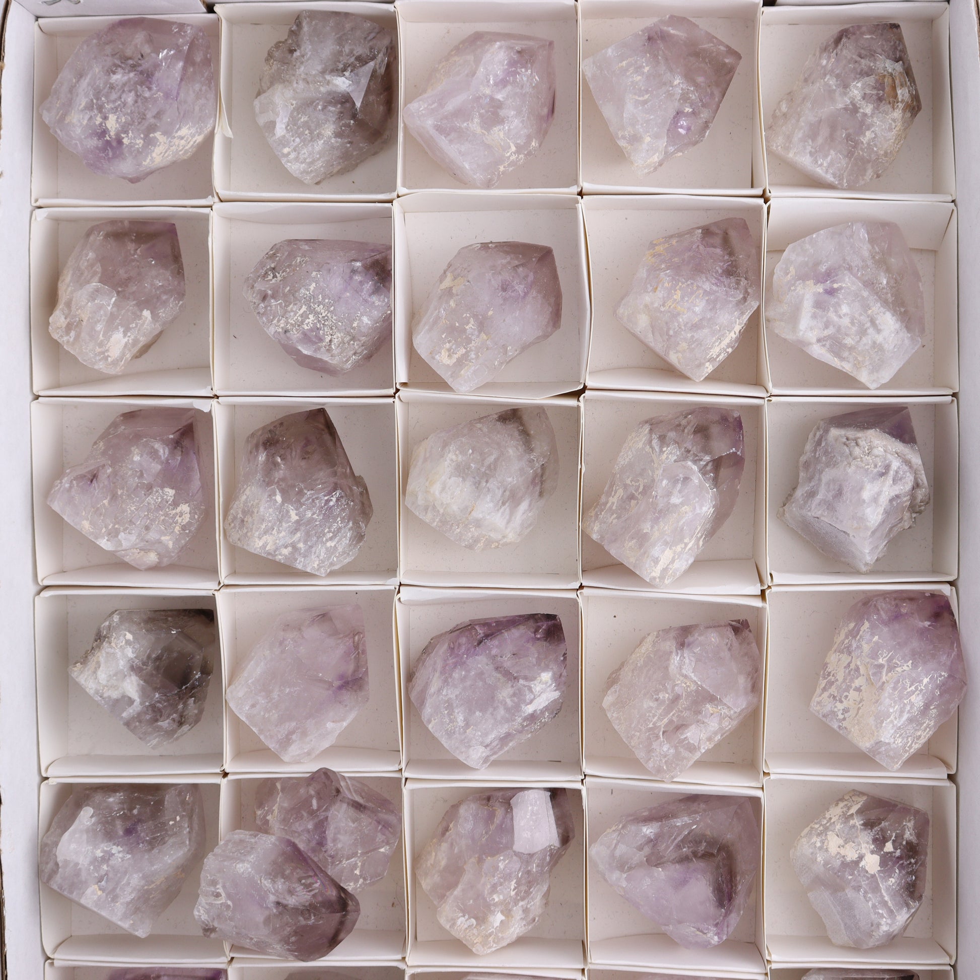 Phantom Amethyst Top Polished Set of 37 - Expert Wholesale and Supplier of Wholesale Crystals & Bulk Gemstones, ["Flats","Phantom Amethyst"]