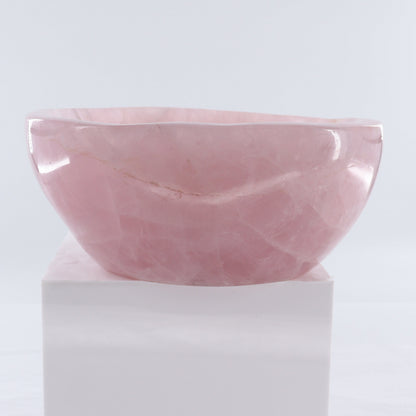 Rose Quartz Bowl - Expert Wholesale and Supplier of Wholesale Crystals & Bulk Gemstones, ["Bowls","Madagascar","Rose Quartz"]