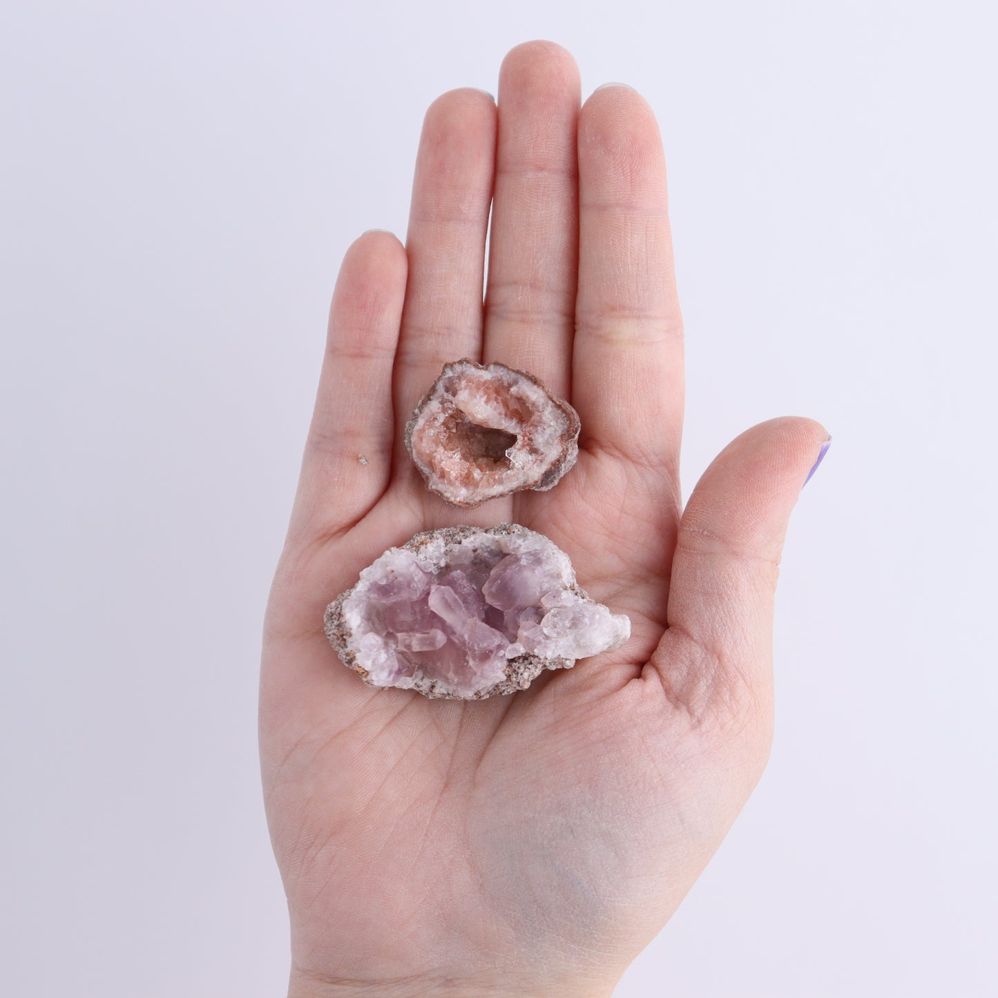 Pink Amethyst Flat of 30 - Expert Wholesale and Supplier of Wholesale Crystals & Bulk Gemstones, ["Amethyst","Pink Amethyst"]