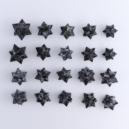 Indigo Gabbro Stars Set of 16 & 4 Cut Base Star