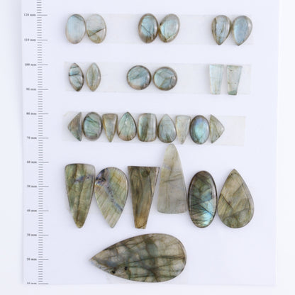 Labradorite Cabs Set of 28 - Expert Wholesale and Supplier of Wholesale Crystals & Bulk Gemstones, ["Cabs","Labradorite","Turkey"]