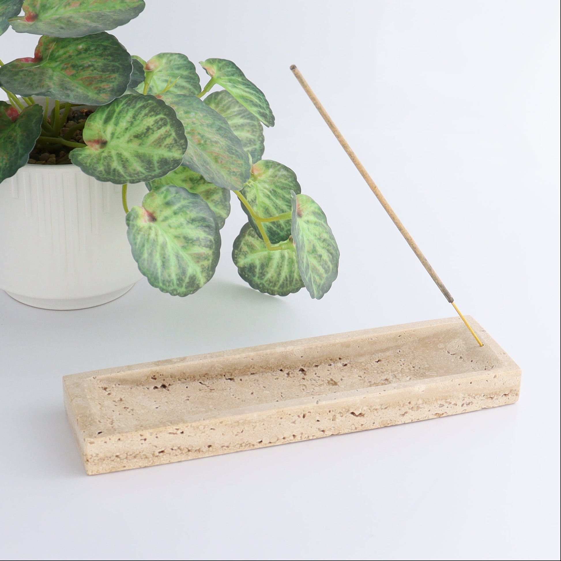 One Travertine Incense Holder - Expert Wholesale and Supplier of Wholesale Crystals & Bulk Gemstones, ["Catalog Onyx","Incense holders","Mexico","Travertine"]