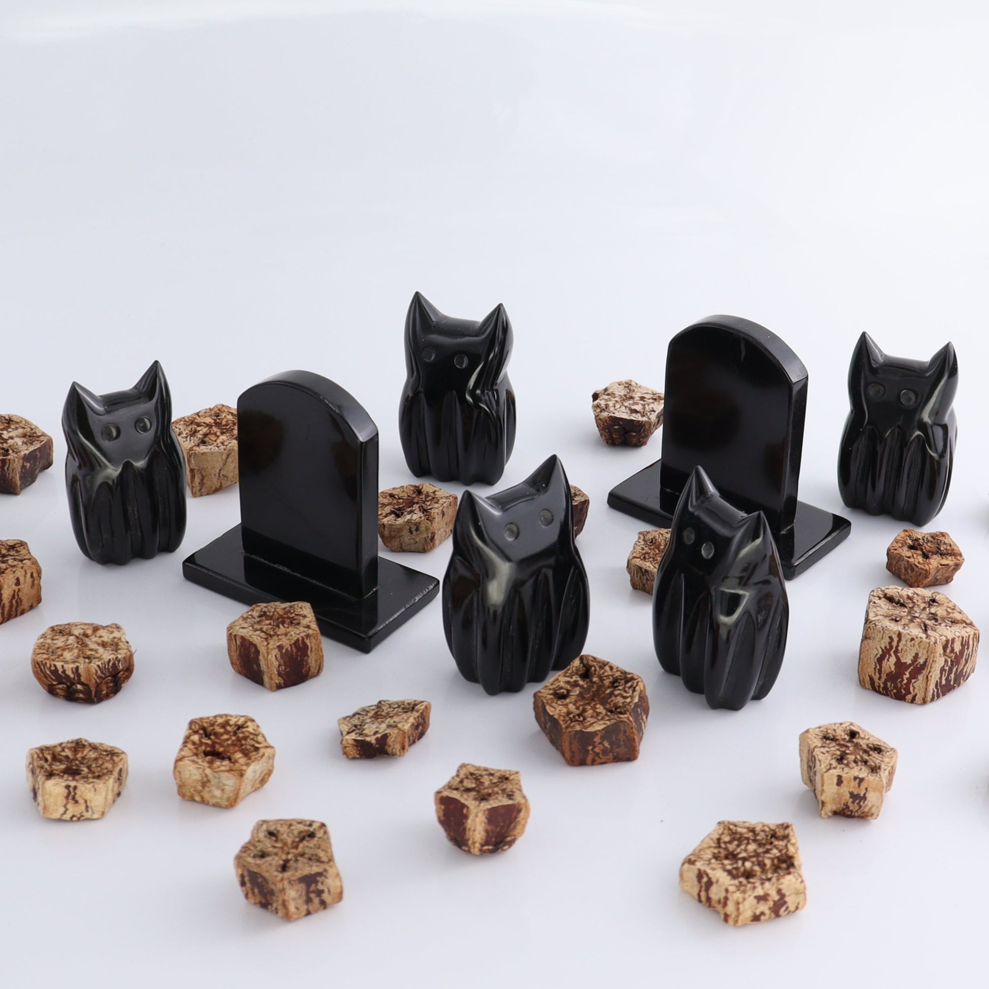 One Black Marble Cat Ghost - Expert Wholesale and Supplier of Wholesale Crystals & Bulk Gemstones, ["Black Marble","Cat","Catalog Onyx","Marble","Mexico","onyx"]