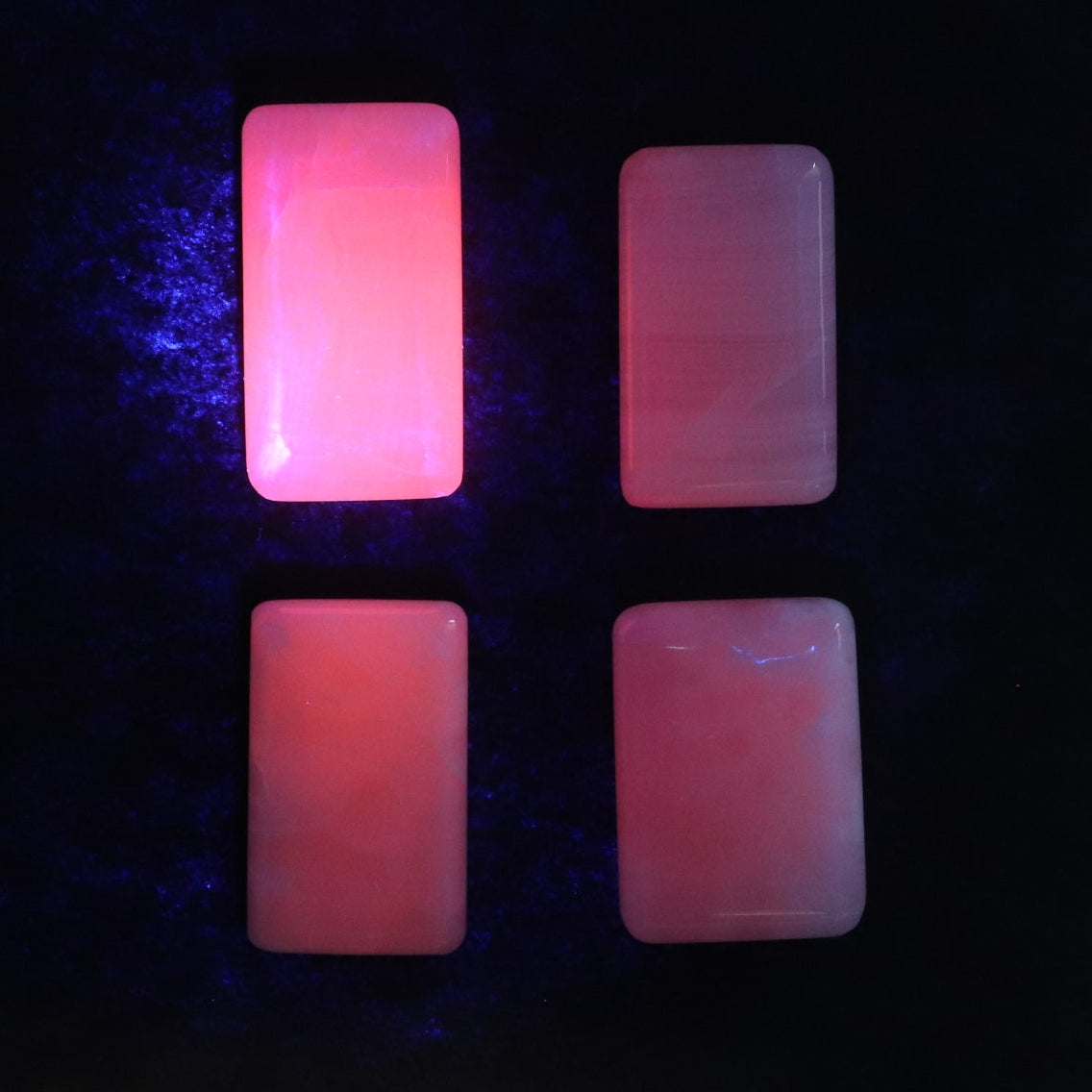 Pink Mangano Calcite Rectangles Set of 12