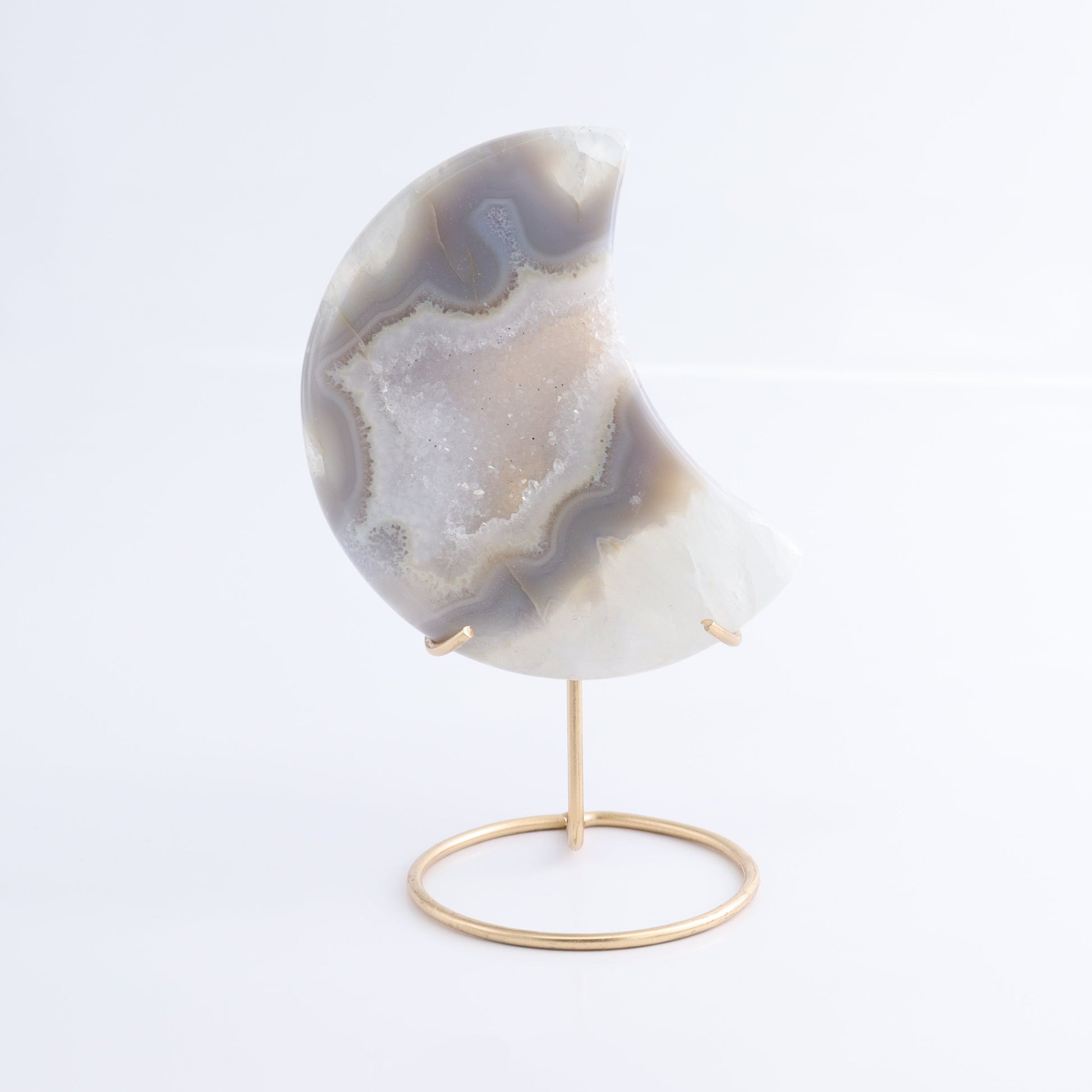 Agate Moons with Stand Set of 2 - Expert Wholesale and Supplier of Wholesale Crystals & Bulk Gemstones, ["Agate","Brazil","moons"]