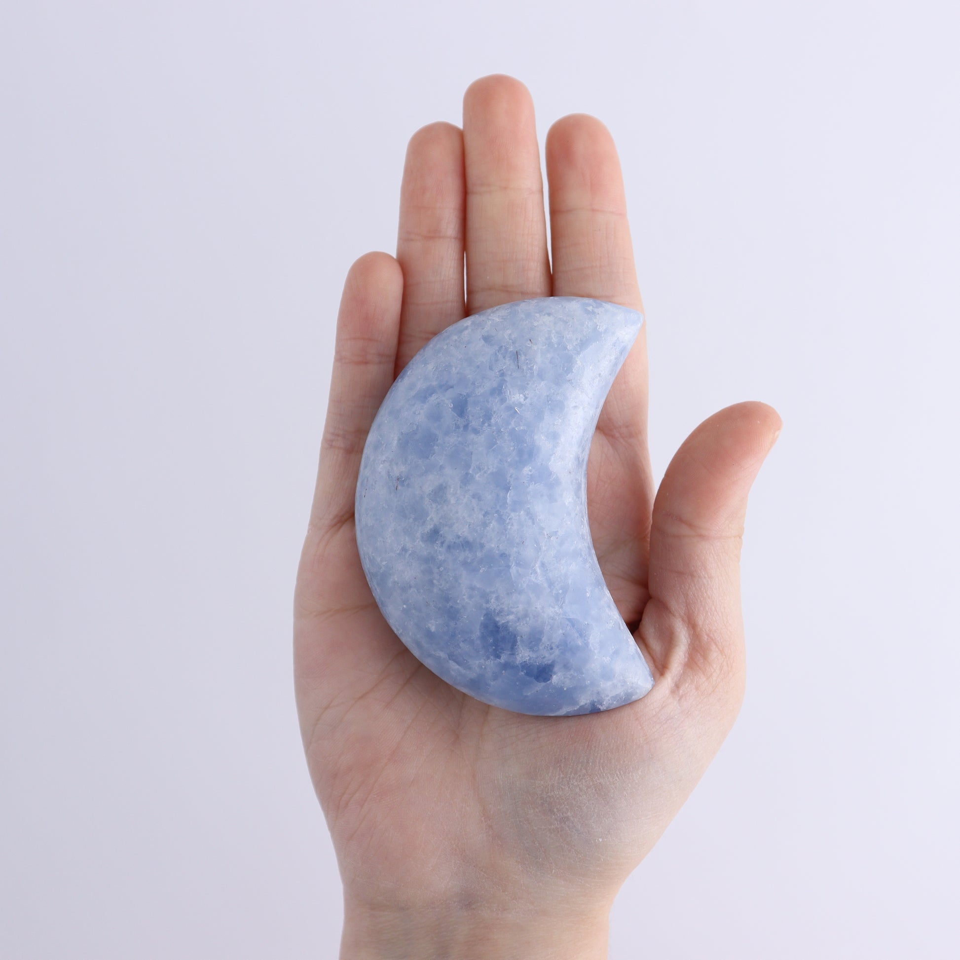 Blue Calcite Moons Set of 9 - Expert Wholesale and Supplier of Wholesale Crystals & Bulk Gemstones, ["Blue Calcite","Calcite","moons"]