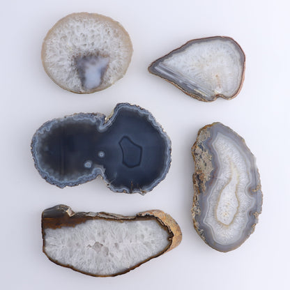 Agate Slices Set of 5 - Expert Wholesale and Supplier of Wholesale Crystals & Bulk Gemstones, ["Agate","Brazil","Slices and Slabs"]