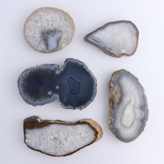 Agate Slices Set of 5 - Expert Wholesale and Supplier of Wholesale Crystals & Bulk Gemstones, ["Agate","Brazil","Slices and Slabs"]