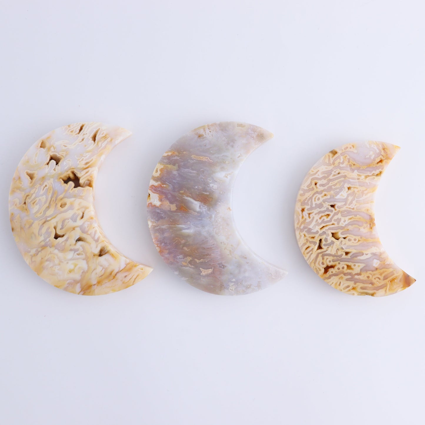 Agate Moons Set of 9 - Expert Wholesale and Supplier of Wholesale Crystals & Bulk Gemstones, ["Agate","moons"]