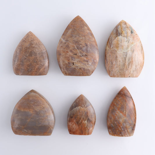 Peach Moonstone Freeform Set of 6 | Mi Esperanza Minerals | Supplier of Crystals and Onyx