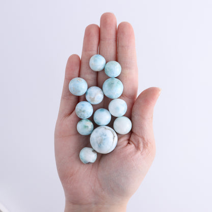 Larmiar Spheres Set of 12 - Expert Wholesale and Supplier of Wholesale Crystals & Bulk Gemstones, ["Larimar","Spheres"]