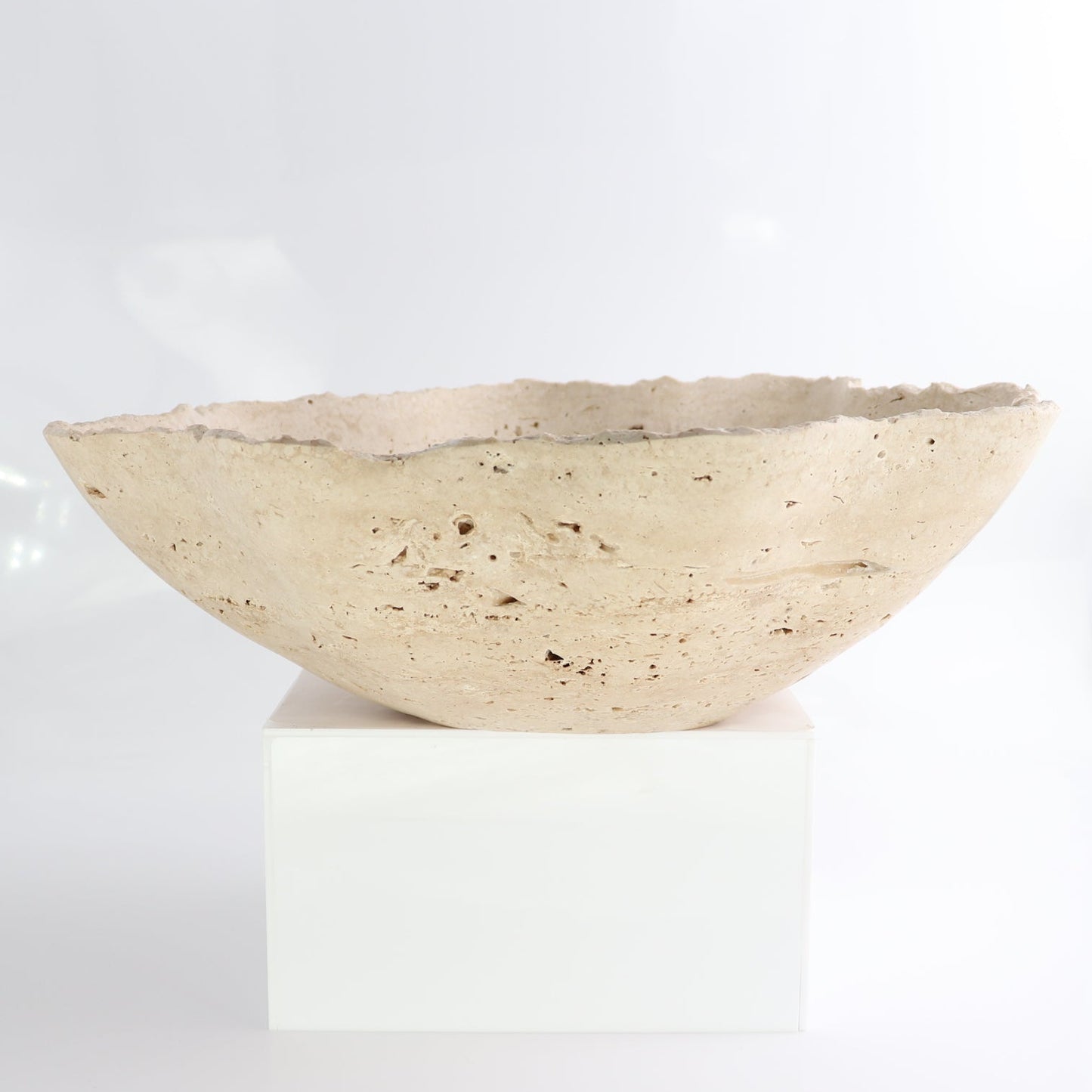 Mexican Travertine Bowl 14"