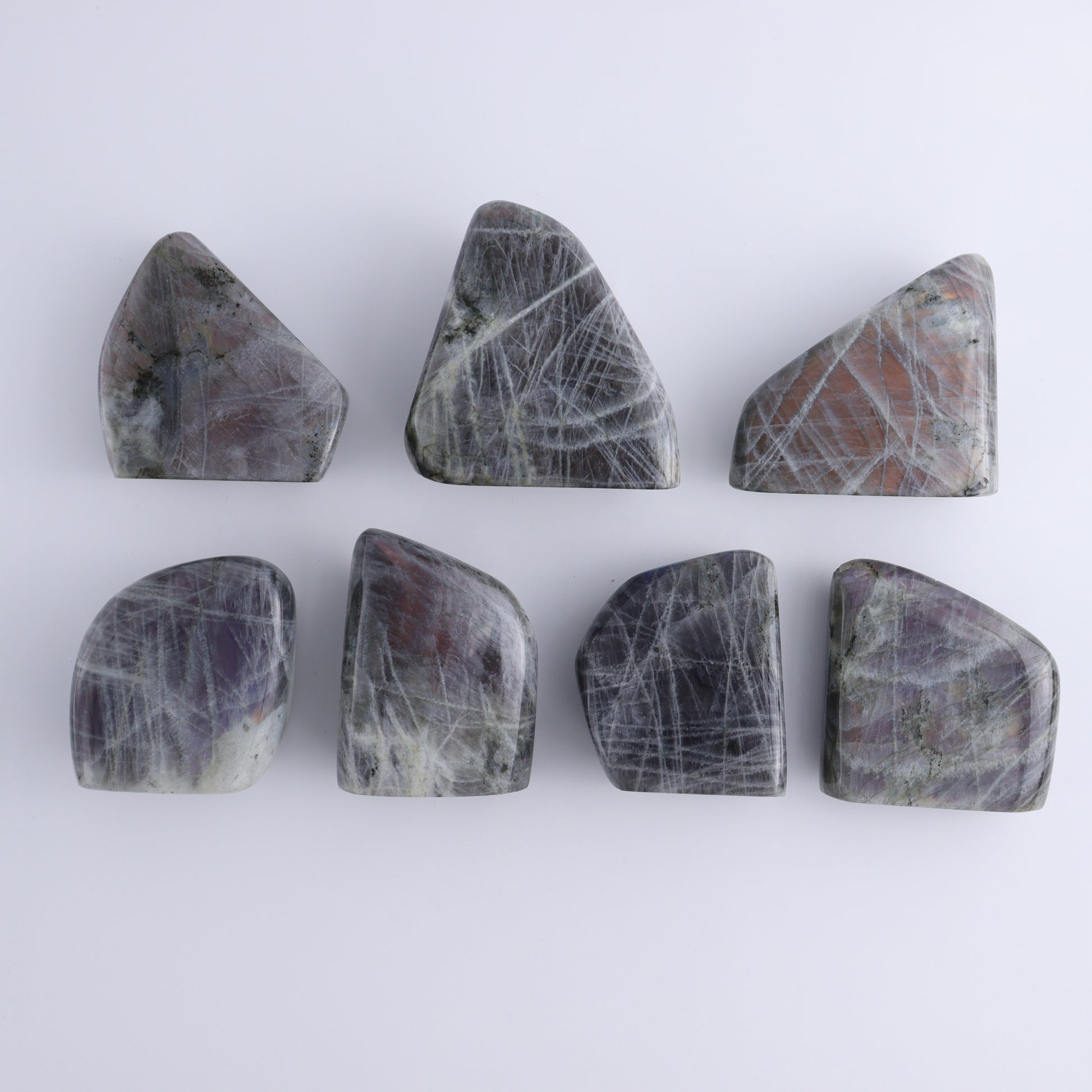 Labradorite Freeform Set of 7 - Expert Wholesale and Supplier of Wholesale Crystals & Bulk Gemstones, ["close_70","Freeforms","Labradorite","Madagascar"]