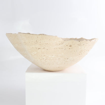 Mexican Travertine Bowl 13"