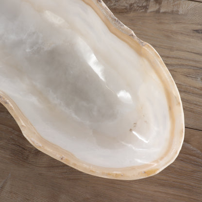 Mexican Onyx/Calcite Canoe Bowl 27"