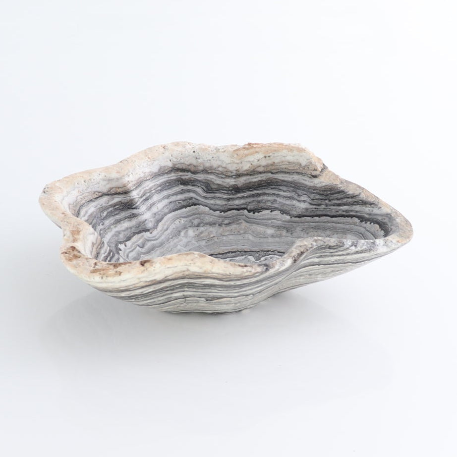 One Small Bowl Mexican Onyx/Calcite Black & Yellow Zebra