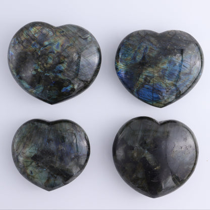 Labradorite Hearts Set of 2 - Expert Wholesale and Supplier of Wholesale Crystals & Bulk Gemstones, ["Hearts","Labradorite","Madagascar"]