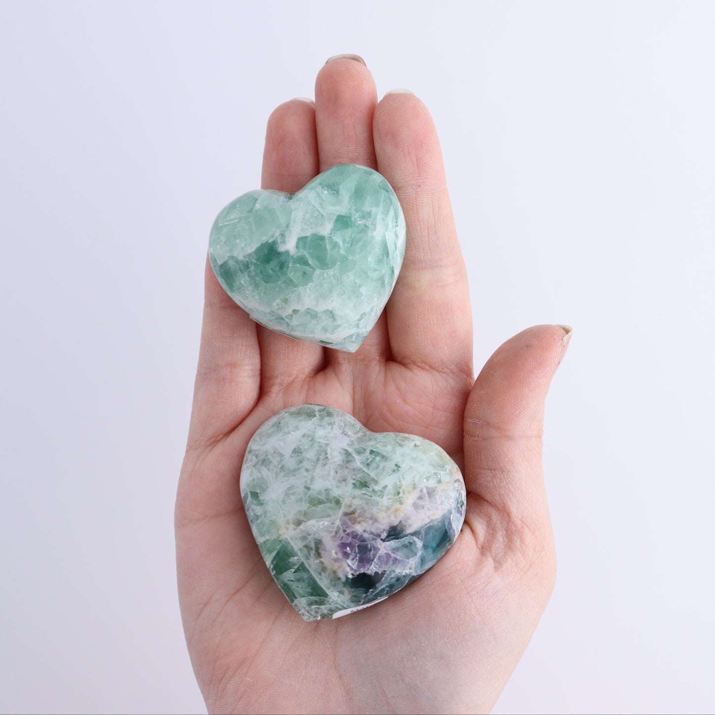 Fluorite Hearts Set of 6 - Expert Wholesale and Supplier of Wholesale Crystals & Bulk Gemstones, ["Fluorite","Hearts","Mexico"]