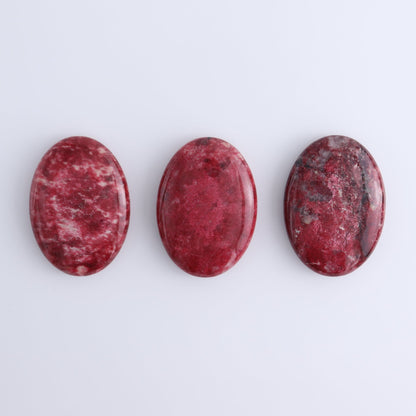 Thulite Palm Stones Set of 3