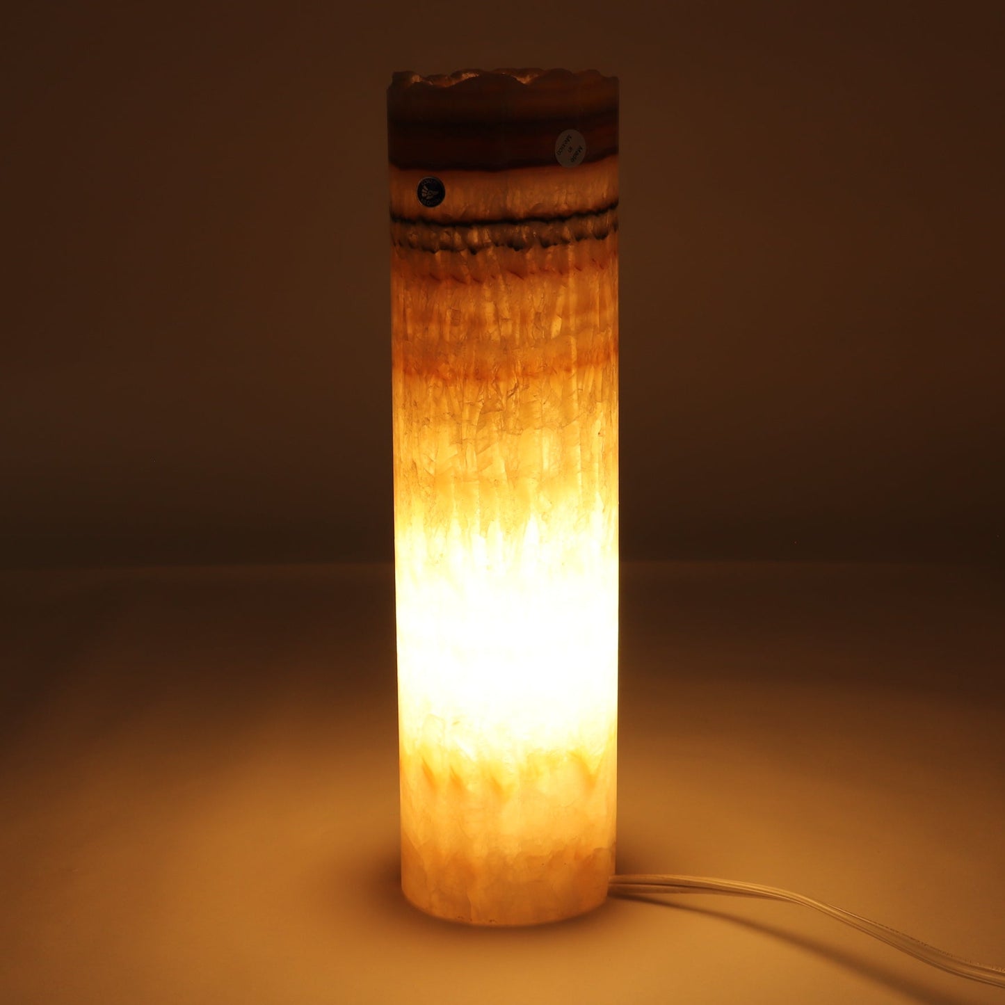 One 12" Green & Honey Mix Rough Top Onyx Lamp Blind