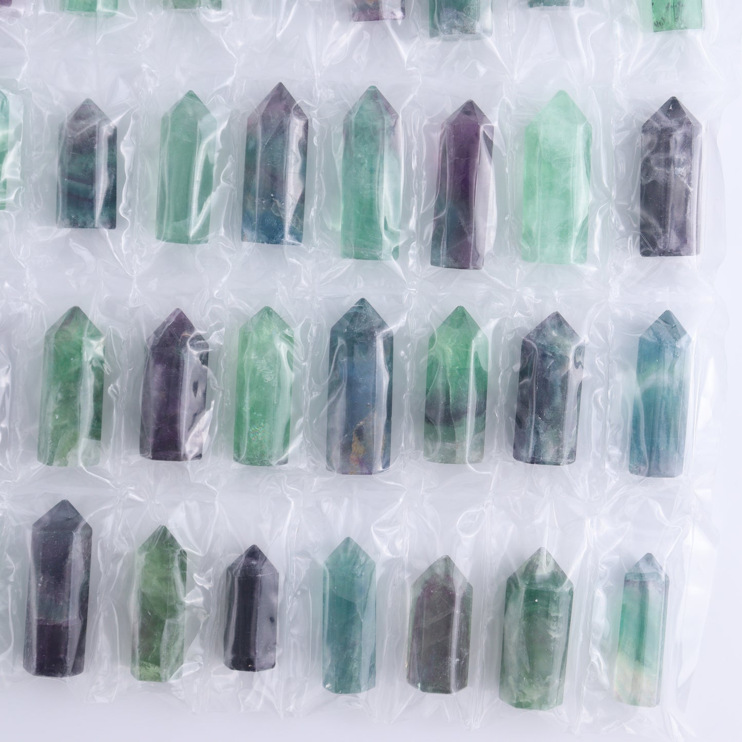 Fluorite Towers Pack of 36 - Expert Wholesale and Supplier of Wholesale Crystals & Bulk Gemstones, ["China","Fluorite","Towers"]