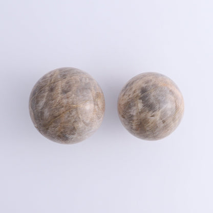 Peach Moonstone Spheres Set of 7