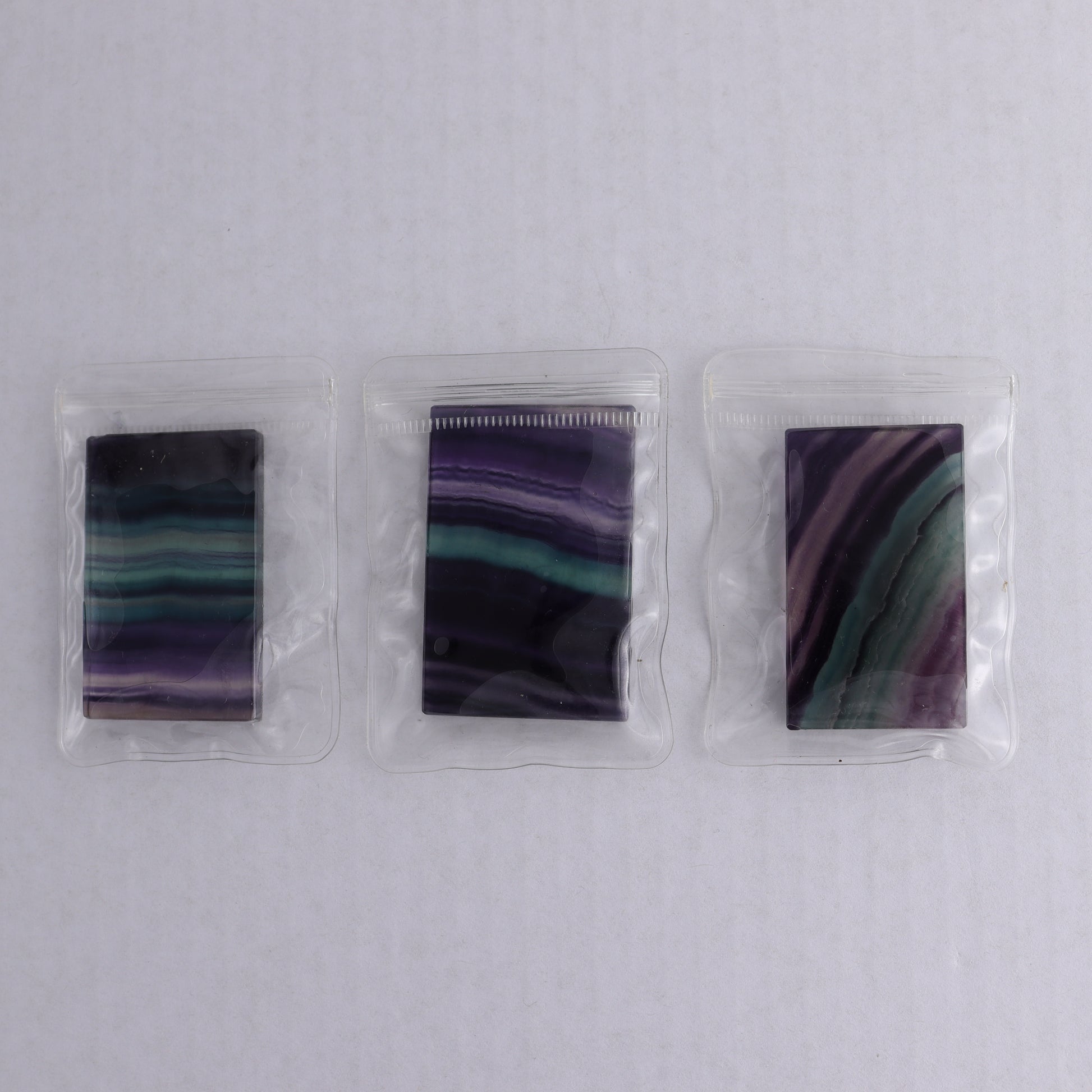 Fluorite Mini Slab Set of 8 - Expert Wholesale and Supplier of Wholesale Crystals & Bulk Gemstones, ["China","Fluorite","Rectangle"]