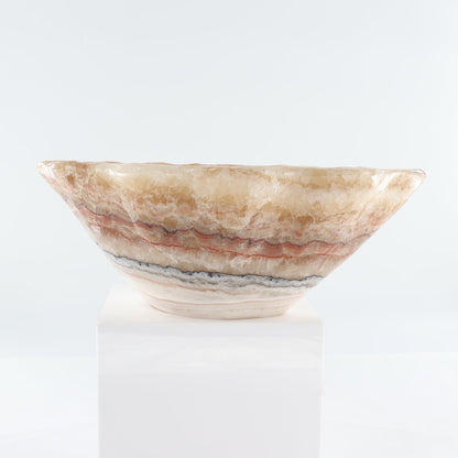 Mexican Onyx/Calcite Bowl 15"